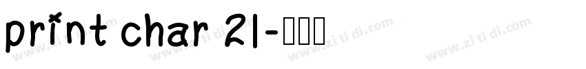 print char 21字体转换